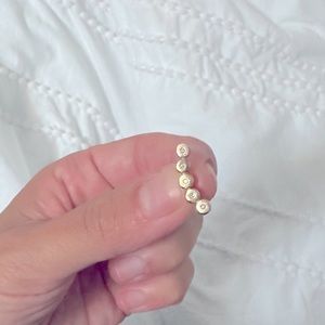 Right ear climber , 14 k solid gold with diamonds